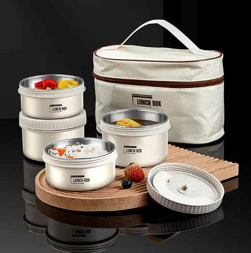 Set Stackable Bento Stainless Steel Lunch Container